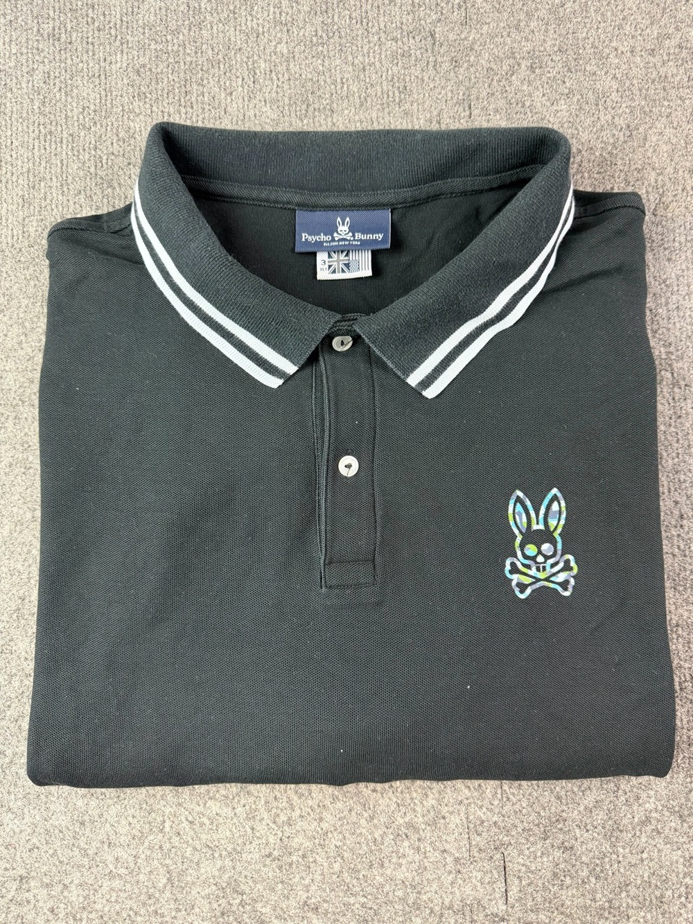 Psycho Bunny Mens 100% Cotton Short Sleeve Polo Shirt Size 3XLT